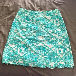Vintage Lilly Pulitzer Worth Avenue Toile skirt